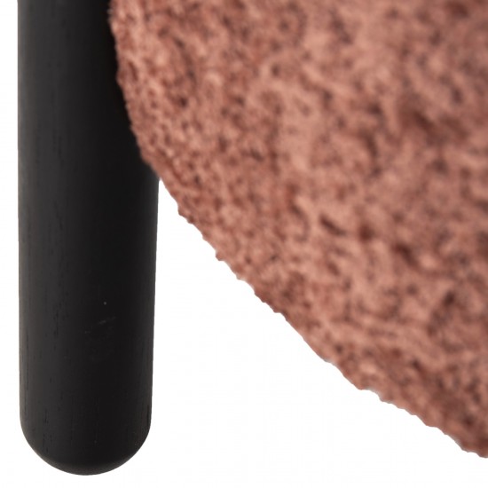 ΣΚΑΜΠΟ EWAN ΣΤΡΟΓΓΥΛΟ ΡΟΖ ΜΠΟΥΚΛΕ ΥΦΑΣΜΑ-ΜΑΥΡΑ ΜΕΤΑΛΛΙΚΑ ΠΟΔΙΑ Φ45x36Υεκ.