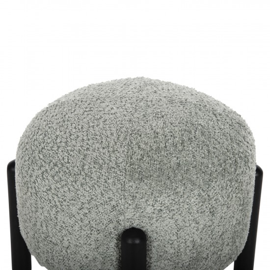 ΣΚΑΜΠΟ EWAN ΣΤΡΟΓΓΥΛΟ ΦΥΣΤΙΚΙ ΜΠΟΥΚΛΕ ΥΦΑΣΜΑ-ΜΑΥΡΑ ΜΕΤΑΛ. ΠΟΔΙΑ Φ45x36Υεκ