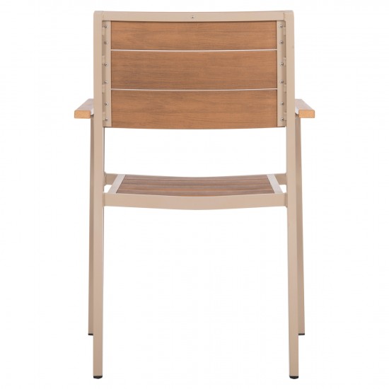 ΠΟΛΥΘΡΟΝΑ ΑΛΟΥΜΙΝΙΟΥ SAGA ΣΑΜΠΑΝΙ ΜΕ POLYWOOD 55x52x86Yεκ.