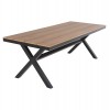 ΤΡΑΠΕΖΙ ΑΛΟΥΜΙΝΙΟΥ ΟΡΘΟΓΩΝΙΟ TAWNEE ΑΝΘΡΑΚΙ-POLYWOOD ΦΥΣΙΚΟ 219,5x89,5x73Υ