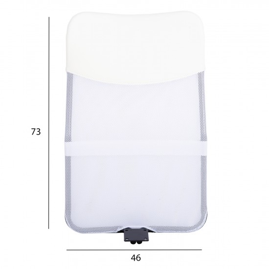 ΚΑΡΕΚΛΑ ΓΡΑΦΕΙΟΥ ΛΕΥΚΟ MESH & PU ΕΚΡΟΥ