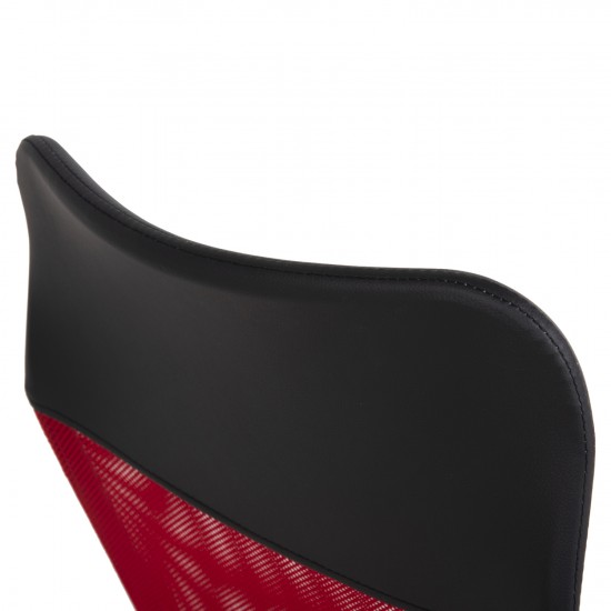 ΚΑΡΕΚΛΑ ΓΡΑΦΕΙΟΥ ΜΑΥΡΟ-ΚΟΚ MESH ΠΟΔΙ ΧΡΩΜΙΟΥ