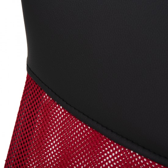 ΚΑΡΕΚΛΑ ΓΡΑΦΕΙΟΥ ΜΑΥΡΟ-ΚΟΚ MESH ΠΟΔΙ ΧΡΩΜΙΟΥ