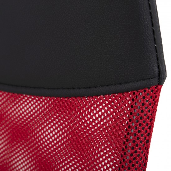 ΚΑΡΕΚΛΑ ΓΡΑΦΕΙΟΥ ΜΑΥΡΟ-ΚΟΚ MESH ΠΟΔΙ ΧΡΩΜΙΟΥ