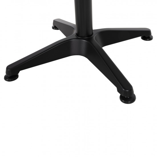 ΤΡΑΠΕΖΙ ΣΤΡΟΓΓΥΛΟ GOSS ΜΕΤΑΛΛΙΚΟ ΜΑΥΡΟ Φ60x70Υεκ.