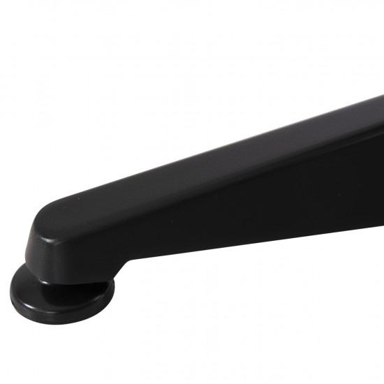 ΤΡΑΠΕΖΙ ΣΤΡΟΓΓΥΛΟ GOSS ΜΕΤΑΛΛΙΚΟ ΜΑΥΡΟ Φ60x70Υεκ.