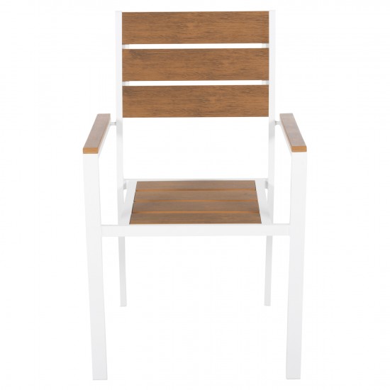 ΠΟΛΥΘΡΟΝΑ ΑΛΟΥΜΙΝΙΟΥ SAGA ΛΕΥΚΗ-POLYWOOD ΣΕ ΦΥΣΙΚΟ 55x55x86Υεκ.