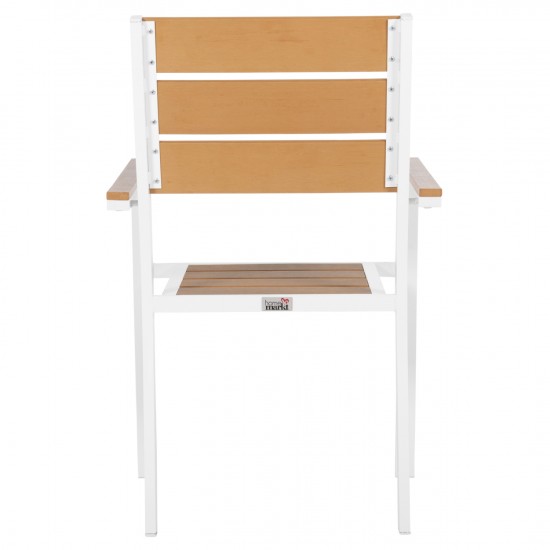 ΠΟΛΥΘΡΟΝΑ ΑΛΟΥΜΙΝΙΟΥ SAGA ΛΕΥΚΗ-POLYWOOD ΣΕ ΦΥΣΙΚΟ 55x55x86Υεκ.