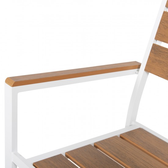 ΠΟΛΥΘΡΟΝΑ ΑΛΟΥΜΙΝΙΟΥ SAGA ΛΕΥΚΗ-POLYWOOD ΣΕ ΦΥΣΙΚΟ 55x55x86Υεκ.