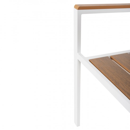 ΠΟΛΥΘΡΟΝΑ ΑΛΟΥΜΙΝΙΟΥ SAGA ΛΕΥΚΗ-POLYWOOD ΣΕ ΦΥΣΙΚΟ 55x55x86Υεκ.