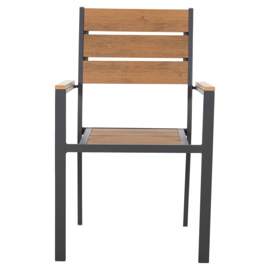 ΠΟΛΥΘΡΟΝΑ ΑΛΟΥΜΙΝΙΟΥ SAGA ΑΝΘΡΑΚΙ-POLYWOOD ΣΕ ΦΥΣΙΚΟ 55x55x86Υεκ.