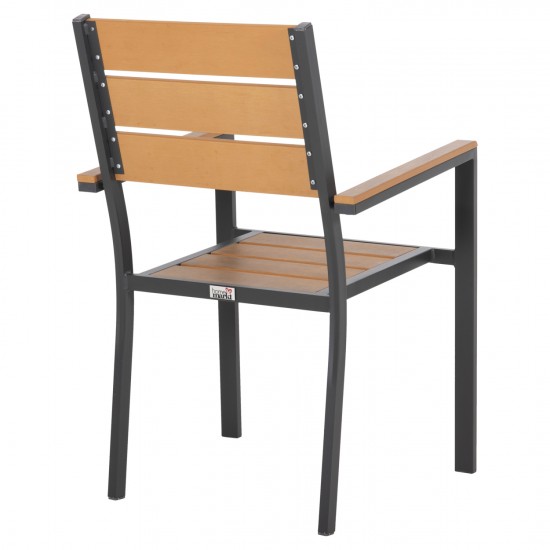 ΠΟΛΥΘΡΟΝΑ ΑΛΟΥΜΙΝΙΟΥ SAGA ΑΝΘΡΑΚΙ-POLYWOOD ΣΕ ΦΥΣΙΚΟ 55x55x86Υεκ.