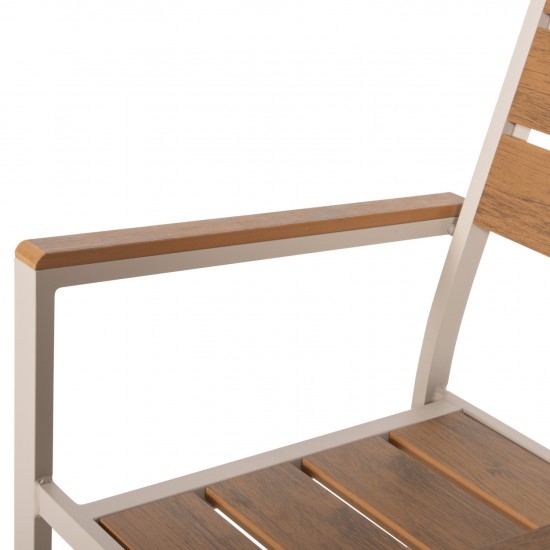 ΠΟΛΥΘΡΟΝΑ ΑΛΟΥΜΙΝΙΟΥ SAGA ΣΑΜΠΑΝΙ-POLYWOOD ΣΕ ΦΥΣΙΚΟ 55x55x86Υεκ.