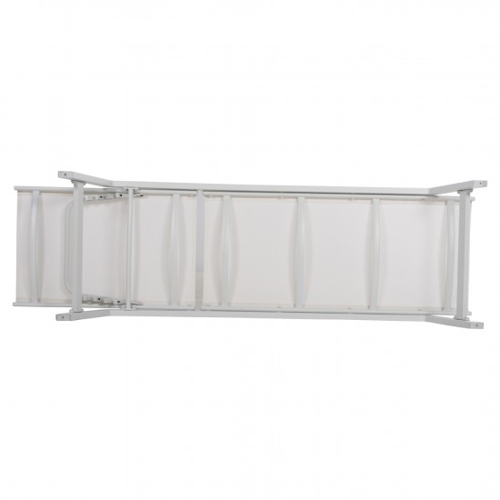 ΞΑΠΛΩΣΤΡΑ ΑΛΟΥΜΙΝΙΟΥ RABIA ΛΕΥΚΗ & ΛΕΥΚΟ TEXTILENE 191,5x55,5x89,5Υεκ.