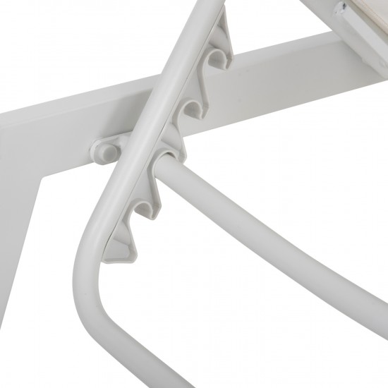 ΞΑΠΛΩΣΤΡΑ ΑΛΟΥΜΙΝΙΟΥ RABIA ΛΕΥΚΗ & ΛΕΥΚΟ TEXTILENE 191,5x55,5x89,5Υεκ.