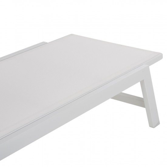 ΞΑΠΛΩΣΤΡΑ ΑΛΟΥΜΙΝΙΟΥ RABIA ΛΕΥΚΗ & ΛΕΥΚΟ TEXTILENE 191,5x55,5x89,5Υεκ.