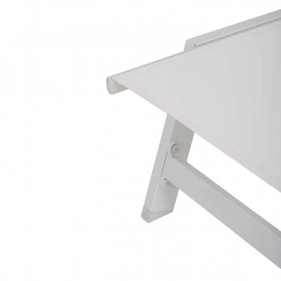 ΞΑΠΛΩΣΤΡΑ ΑΛΟΥΜΙΝΙΟΥ RABIA ΛΕΥΚΗ & ΛΕΥΚΟ TEXTILENE 191,5x55,5x89,5Υεκ.