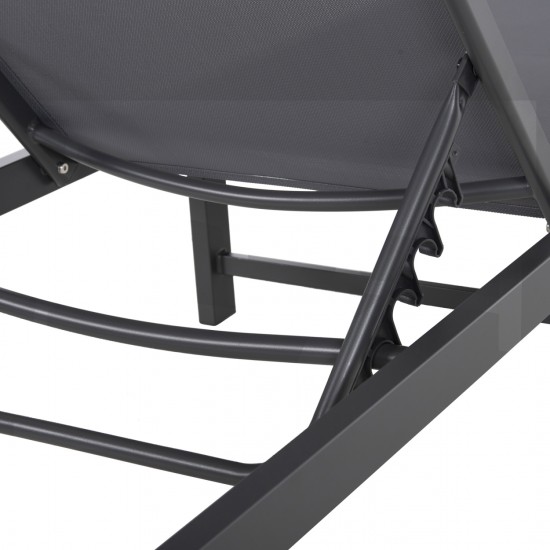 ΞΑΠΛΩΣΤΡΑ ΑΛΟΥΜΙΝΙΟΥ THATCHER ΑΝΘΡΑΚΙ & ΑΝΘΡΑΚΙ TEXTILENE 196,5x64,5x92Υεκ