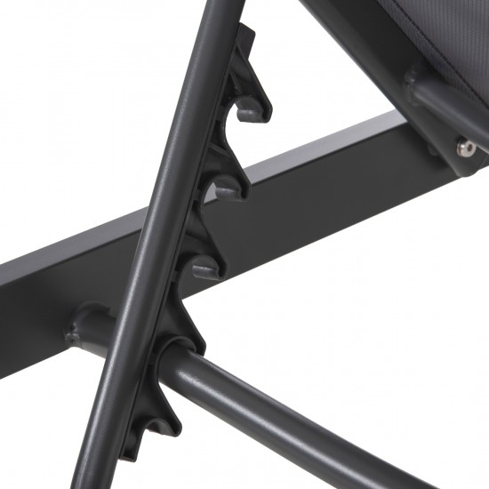 ΞΑΠΛΩΣΤΡΑ ΑΛΟΥΜΙΝΙΟΥ THATCHER ΑΝΘΡΑΚΙ & ΑΝΘΡΑΚΙ TEXTILENE 196,5x64,5x92Υεκ