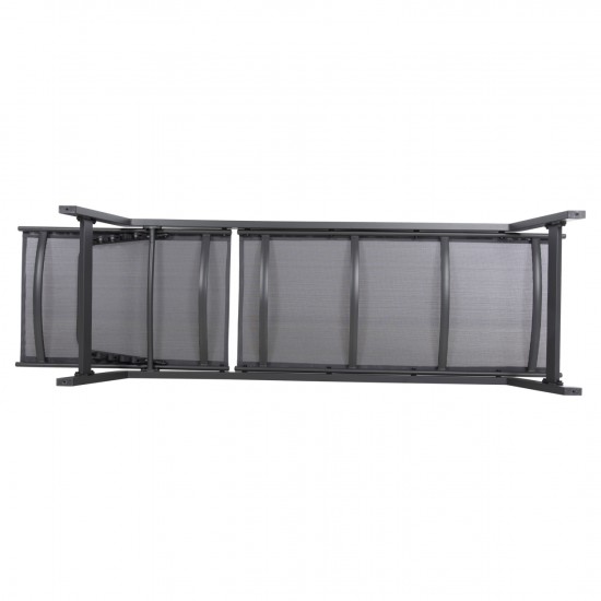 ΞΑΠΛΩΣΤΡΑ ΑΛΟΥΜΙΝΙΟΥ RABIA ΑΝΘΡΑΚΙ ΣΚΕΛΕΤΟΣ & TEXTILENE 191,5x55,5x89,5Υεκ.