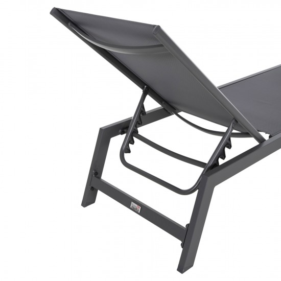 ΞΑΠΛΩΣΤΡΑ ΑΛΟΥΜΙΝΙΟΥ RABIA ΑΝΘΡΑΚΙ ΣΚΕΛΕΤΟΣ & TEXTILENE 191,5x55,5x89,5Υεκ.