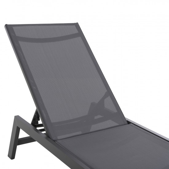 ΞΑΠΛΩΣΤΡΑ ΑΛΟΥΜΙΝΙΟΥ RABIA ΑΝΘΡΑΚΙ ΣΚΕΛΕΤΟΣ & TEXTILENE 191,5x55,5x89,5Υεκ.