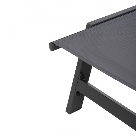 ΞΑΠΛΩΣΤΡΑ ΑΛΟΥΜΙΝΙΟΥ RABIA ΑΝΘΡΑΚΙ ΣΚΕΛΕΤΟΣ & TEXTILENE 191,5x55,5x89,5Υεκ.