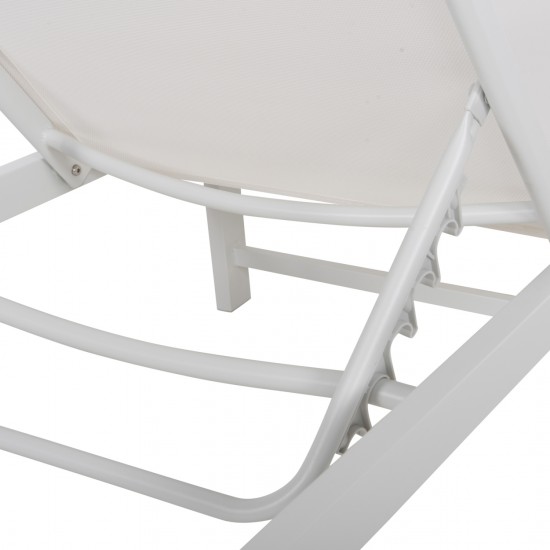 ΞΑΠΛΩΣΤΡΑ ΑΛΟΥΜΙΝΙΟΥ THATCHER ΛΕΥΚΟΣ ΣΚΕΛΕΤΟΣ & TEXTILENE 196,5x64,5x92Υεκ