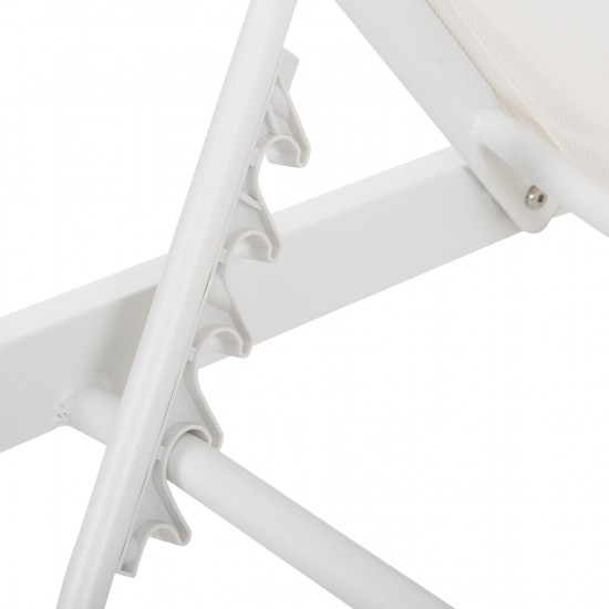 ΞΑΠΛΩΣΤΡΑ ΑΛΟΥΜΙΝΙΟΥ THATCHER ΛΕΥΚΟΣ ΣΚΕΛΕΤΟΣ & TEXTILENE 196,5x64,5x92Υεκ