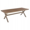 ΤΡΑΠΕΖΙ ΑΛΟΥΜΙΝΙΟΥ ΟΡΘΟΓΩΝΙΟ TAWNEE ΣΑΜΠΑΝΙ-POLYWOOD ΦΥΣΙΚΟ 219,5x89,5x73Υ