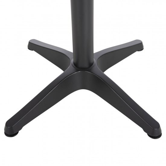 ΤΡΑΠΕΖΙ ΑΛΟΥΜΙΝΙΟΥ ΣΤΡΟΓΓΥΛΟ ALEXA ΑΝΘΡΑΚΙ-POLYWOOD TOP ΦΥΣΙΚΟ Φ60x73Υεκ.