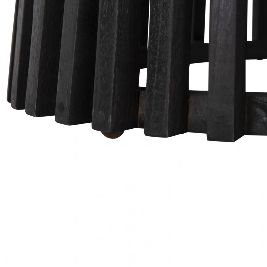 ΤΡΑΠΕΖΙ ΤΡΑΠΕΖΑΡΙΑΣ FRANTZ ΜΑΣΙΦ MINDI ΞΥΛΟ ΣΕ ΜΑΥΡΟ Φ120X76,5Υεκ.