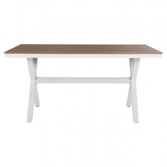 ΤΡΑΠΕΖΙ ΑΛΟΥΜΙΝΙΟΥ ΟΡΘΟΓΩΝΙΟ TAWNEE ΛΕΥΚΟ-POLYWOOD ΦΥΣΙΚΟ 150x89,5x73Υεκ