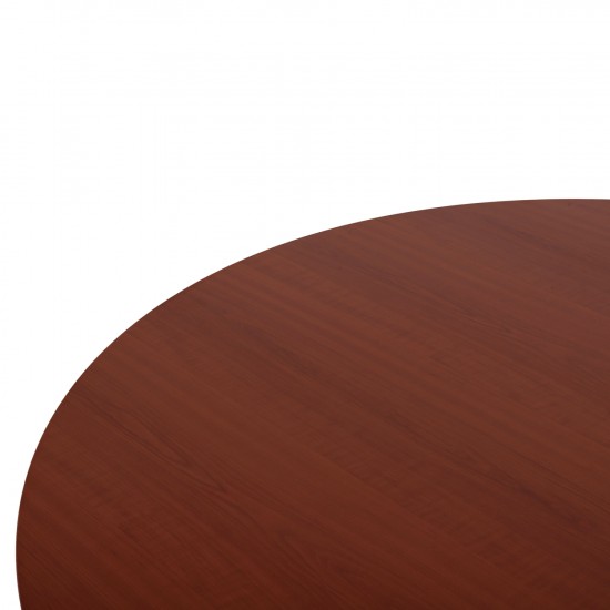 ΓΡΑΦΕΙΟ ΣΥΝΕΔΡΙΑΣΕΩΝ ΟΒΑΛ SIENNA ΑΝΘΡΑΚΙ ΜΕΛΑΜΙΝΗ-TOP ΚΕΡΑΣΙ 240x120x75Υεκ