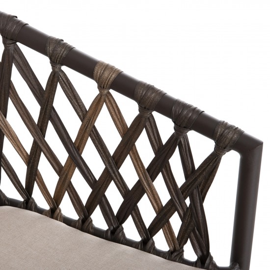 ΠΟΛΥΘΡΟΝΑ ΑΛΟΥΜΙΝΙΟΥ BOLLY ΚΑΦΕ-ΣΥΝΘ.RATTAN ΚΑΦΕ-ΜΠΕΖ ΜΑΞΙΛΑΡΙΑ 58,5x67x86Υεκ