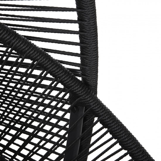 ΚΡΕΜΑΣΤΗ ΦΩΛΙΑ RULER ΜΑΥΡΟ ΜΕΤΑΛΛΟ ΚΑΙ ΣΥΝΘ.RATTAN-ΓΚΡΙ ΜΑΞΙΛΑΡΙ 120x110x190Υ