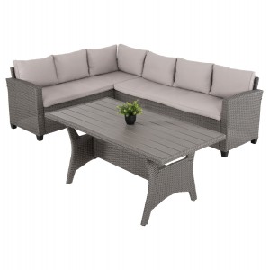 ΣΕΤ ΣΑΛΟΝΙ ΔΕΞΙΑ ΓΩΝΙΑ & ΤΡΑΠΕΖΙ CARSON ΓΚΡΙ ΣΥΝΘ.RATTAN-ΜΑΞΙΛΑΡΙΑ-PS ΞΥΛΕΙΑ