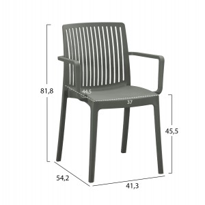 ΠΟΛΥΘΡΟΝΑ ΠΟΛΥΠΡΟΠΥΛΕΝΙΟΥ IDA DARK OLIVE 41,3x54,2x81,8Υεκ.