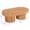 ΤΡΑΠΕΖΙ ΣΑΛΟΝΙΟΥ GATSBY ΟΒΑΛ TOP RATTAN ΧΡΩΜΑ ΦΥΣΙΚΟ 110x59x39Υεκ.