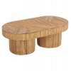 ΤΡΑΠΕΖΙ ΣΑΛΟΝΙΟΥ GATSBY ΟΒΑΛ TOP RATTAN ΧΡΩΜΑ ΦΥΣΙΚΟ 110x59x39Υεκ.
