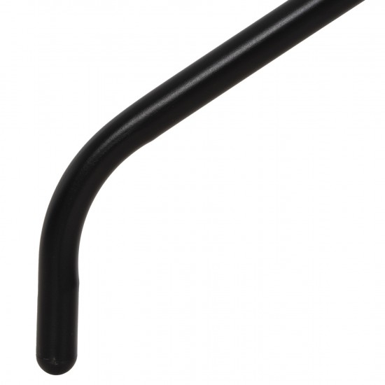 ΤΡΑΠΕΖΙ ΕΞ.ΧΩΡΟΥ ΣΤΡΟΓΓΥΛΟ LINO ΜΕΤΑΛΛΙΚΟ ΜΑΥΡΟ Φ60x70Υεκ.