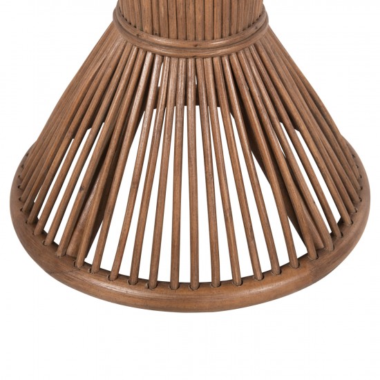 ΤΡΑΠΕΖΑΚΙ ΒΟΗΘΗΤΙΚΟ CIRCE ΦΥΣΙΚΟ RΑΤΤΑΝ ΣΕ ΚΑΦΕ ΧΡΩΜΑ Φ40x45,5Υεκ.