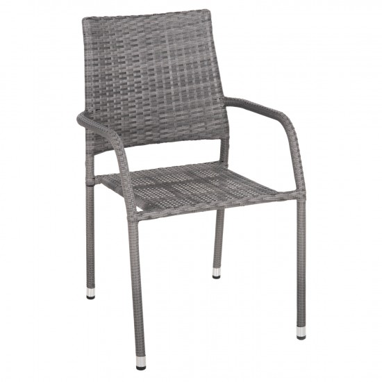 ΠΟΛΥΘΡΟΝΑ ΕΞΩΤ.ΧΩΡΟΥ MORNER ΜΕΤΑΛΛΟ ΜΕ ΕΠΕΝΔΥΣΗ ΓΚΡΙ WICKER 55x58x87Υεκ