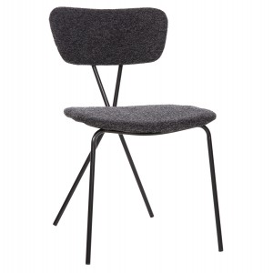 ΚΑΡΕΚΛΑ DORY ΜΕΤΑΛΛΙΚΟΣ ΣΚΕΛΕΤΟΣ ΜΑΥΡΟΣ-ΣΚΟΥΡΟ ΓΚΡΙ ΥΦΑΣΜΑ 48,5x61x76Υεκ.