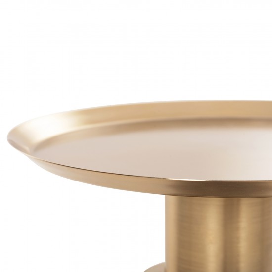 ΒΟΗΘΗΤΙΚΟ ΤΡΑΠΕΖΑΚΙ BALLIN ΜΠΛΕ ΓΥΑΛΙ-ΧΡΥΣΟ ΜΕΤΑΛΛΟ Φ37,5x49,5Υεκ.