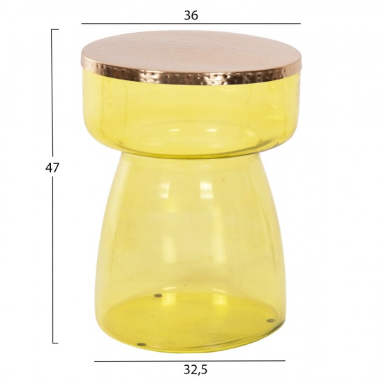 ΒΟΗΘΗΤΙΚΟ ΤΡΑΠΕΖΑΚΙ RANE ΓΥΑΛΙ ΠΡΑΣΙΝΩΠΟ-ΧΡΥΣΟ ΜΕΤΑΛΛΟ TOP Φ36x47Υεκ.