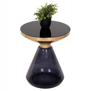 ΒΟΗΘΗΤΙΚΟ ΤΡΑΠΕΖΑΚΙ DEMMY ΜΑΥΡΟ & ΜΟΒ ΓΥΑΛΙ-ΧΡΥΣΟ ΜΕΤΑΛΛΟ Φ41x48Υεκ