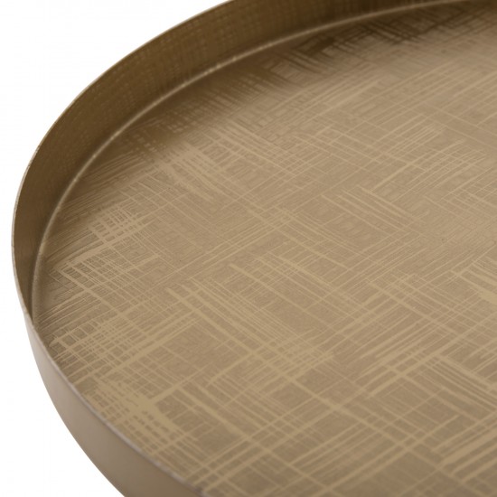 ΒΟΗΘΗΤΙΚΟ ΤΡΑΠΕΖΑΚΙ VALERY ΠΡΑΣΙΝΟ ΓΥΑΛΙ-ΧΡΥΣΟ ΜΕΤΑΛΛΟ Φ39,5x52Υεκ