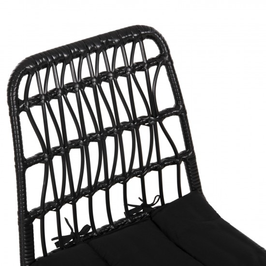 ΚΑΡΕΚΛΑ ΕΞ.ΧΩΡΟΥ ALLEGRA ΜΕΤΑΛΛΟ-ΜΑΞΙΛΑΡΙ-WICKER ΜΑΥΡΟ 52x52x83,5Yεκ.