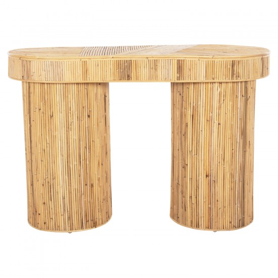 ΚΟΝΣΟΛΑ ΟΒΑΛ GATSBY ΦΥΣΙΚΟ RATTAN ΣΕ ΦΥΣΙΚΟ ΧΡΩΜΑ 110x45x74,5Υεκ.